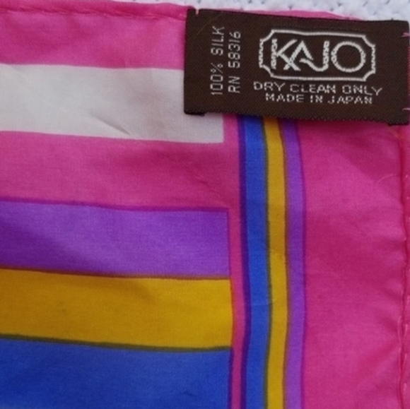 Kajo Vintage Striped Silk‎ scarf - Picture 7 of 7